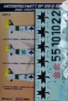 Kora Model DEC48111 Decals Bf 109 G-10/G-14 (ZNDH Croatian AF) 1/48
