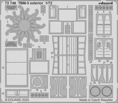 Eduard 72746 SET TBM-3 exterior (HOBBYB) 1/72