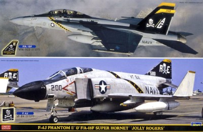 Hasegawa SP347 F-4J Phantom 2 &amp; F/A-18F Super Hornet &quot;Jolly Rogers&quot; (2 модели) 1/72
