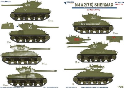 Colibri decals 35079 M4A2 Sherman (76) - in Red Army IV 1/35