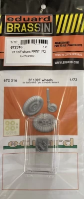 Eduard 672316 BRASSIN Bf 109F wheels PRINT (EDU) 1/72