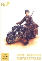 HAT 8127 German Zundapp Motorcycles (WWII) 6 bikes, 15 riders 6 standing figures A1035R Restocks Production 1/72