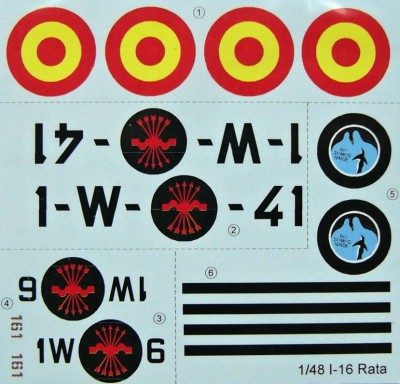 LF Model C4806 Decals for I-16 Rata over Spain 1/48