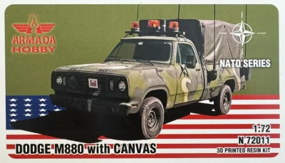 Armada Hobby N72011 Dodge M880 w/ Canvas (3D printed resin kit) 1/72