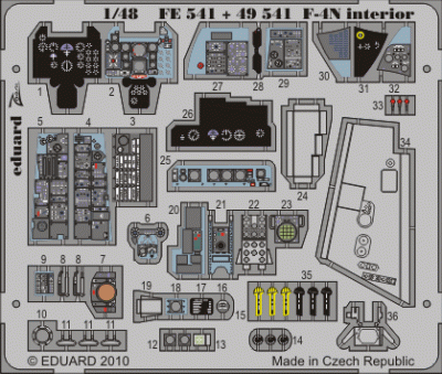 Eduard FE541 F-4N interior S.A.