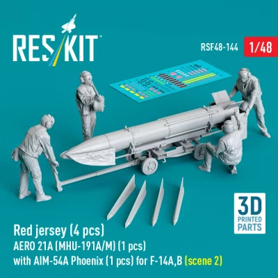 Reskit RSF48-144 Red jersey (4 pcs.) AERO 21A (MHU-191A/M) 1/48