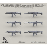 LiveResin LRE35054 USSOCOM SCAR weapon system FN SCAR-L / Mk.16 1/35