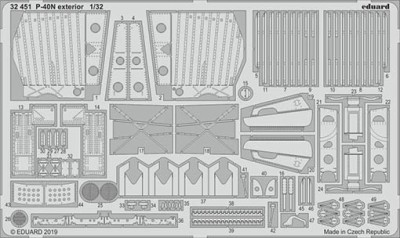 Eduard 32451 SET P-40N exterior (TRUMP)