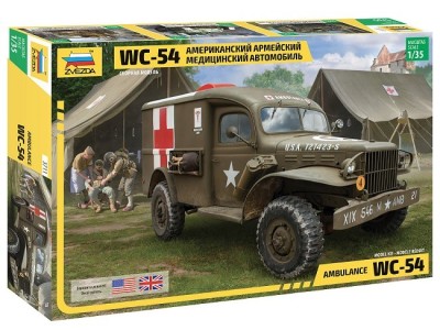 Звезда 3711 WC-54 Американский армейский медицинский автомобиль 1/35