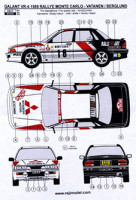 Reji Model 317 Mitsubishi Galant VR-4 Rally Monte Carlo 1989 1/24