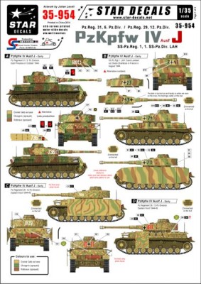 Star Decals STAR35954 Pz.Kpfw.IV Ausf.J 5. Pz.Div, 12.Pz.Div, 1.SS-Pz.Div. LAH 1/35