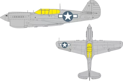 Eduard EX1134 Mask P-40N US national insignia (EDU) 1/48