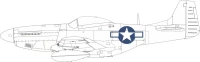 Eduard CX664 Mask P-51D US national insignia (EDU) 1/72