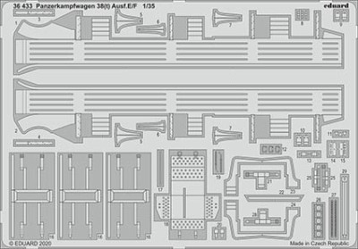 Eduard 36433 SET Panzerkampfwagen 38(t) Ausf.E/F (TAM)