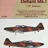Peewit PW-K71001 1/72 Camouflage mask Defiant Mk.I 'B' (AIRFIX)
