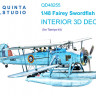 Quinta studio QD48255 Swordfish Mk.I (Tamiya) 3D Декаль интерьера кабины 1/48