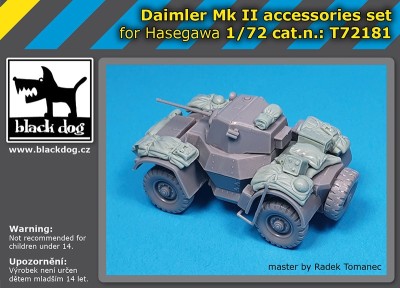 Black Dog T72181 Daimler Mk II accessories set (designed to be used with Hasegawa kits) 1/72