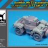 Black Dog T72181 Daimler Mk II accessories set (designed to be used with Hasegawa kits) 1/72