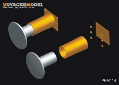 Voyager Model PEA214 Фототравление WWII German Railway Cars Functional Buffers and Tow Hooks (For All) 1/35