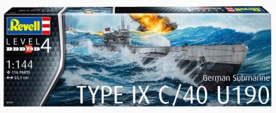 Revell 05167 U190 Type IX C/40 подлодка Кригсмарине 1/144