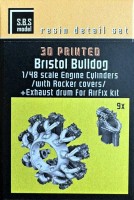 Sbs Model 48092 Bristol Bulldog Eng.cylinders w/ Rocket cov. 1/48