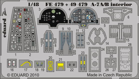 Eduard FE479 A-7A/B interior S.A.