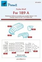 Peewit M144054 Canopy mask Focke-Wulf Fw 189A (VALOM) 1/144