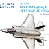Quinta Studio QD72051 F-35A Lighting II (Tamiya) 3D Декаль интерьера кабины 1/72