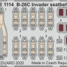 Eduard FE1114 1/48 B-26C Invader seatbelts STEEL (ICM)