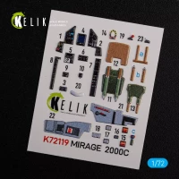 Reskit K72119 Mirage 2000C Interior 3D (MSVIT) 1/72