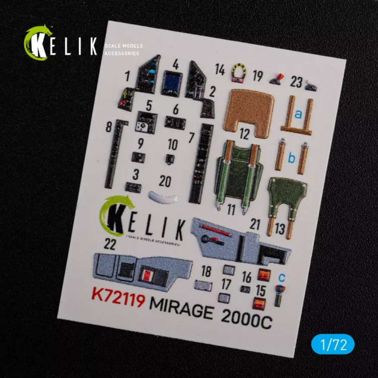 Reskit K72119 Mirage 2000C Interior 3D (MSVIT) 1/72