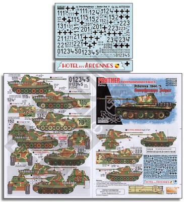 Echelon FD AXT351034 1. SS-Pz.Rgt. Pz.Kpfw.V Panthers Ardennes 1944/45 Kampfgruppe Peiper" 1/35 Echelon FD AXT351034 1. SS-Pz.Rgt. Pz.Kpfw.V Panthers Ardennes 1944/45 Kampfgruppe Peiper" 1/35