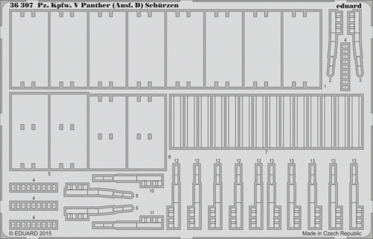 Eduard 36307 Pz.Kpfw.V Panther (Ausf.D) Sch?rzen 1/35