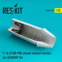 Reskit RSU32-0028 F-16 (F100-PW) closed exhaust nozzles (ACAD) 1/32