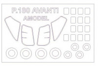 KV Models 72590 Piaggio P.180 Avanti (AMODEL #72301) + маски на диски и колеса AMODEL 1/72