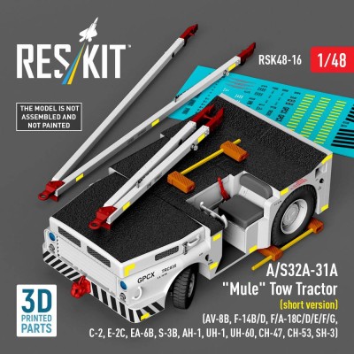 Reskit R48016 A/S32A-31A Mule Tow Tractor (short) 1/48