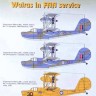 HM Decals HMD-72134 1/72 Decals Superm. Walrus Mk.I FAA Service Pt.7