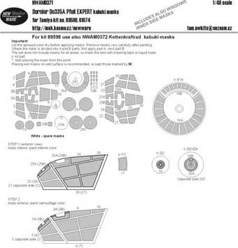 New Ware NWA-M0371 1/48 Mask Dornier Do335A Pfeil EXPERT (TAM)