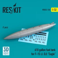 Reskit U32124 610 gallon fuel tank for F-15 (J, DJ) 'Eagle' 1/32