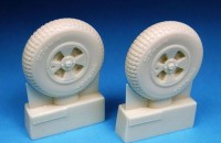 Barracuda Studios BCR32125 Hawker Tempest Mk.VI 32' 4-Slot Main-wheels - Staggered Block Tread 1/32
