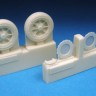 Barracuda Studios BCR48243 Grumman F8F-2 Bearcat Late Mainwheels. Accurate late style mainwheels w ribbed tires/tyres & cast hubs fitted to F8F-2s, including USN, USMC, most Warbirds 1/48