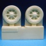 Barracuda Studios BCR48243 Grumman F8F-2 Bearcat Late Mainwheels. Accurate late style mainwheels w ribbed tires/tyres & cast hubs fitted to F8F-2s, including USN, USMC, most Warbirds 1/48