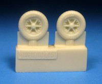 Barracuda Studios BCR72438 Messerschmitt Bf-109E/F Mainwheels with Ribbed Tires 1/72