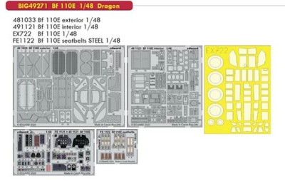 Eduard BIG49271 1/48 Bf 110E (DRAG)
