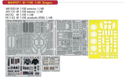 Eduard BIG49271 1/48 Bf 110E (DRAG)