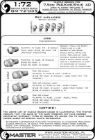 Master (Pl) G72039 Muzzle brakes for 7,5cm PaK/KwK/StuK 40 1/72