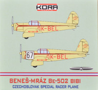 Kora Model 72224 Be-502 Bibi (Czechoslovak Racer) 1/72
