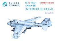 Quinta Studio QDS-48324 A-6E (Kinetic) (Малая версия) 3D Декаль интерьера кабины 1/48