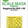 Art Scale 200-M48161 Reggiane Re.2005 wheels and canopy frame paint mask (outside only) 1/48