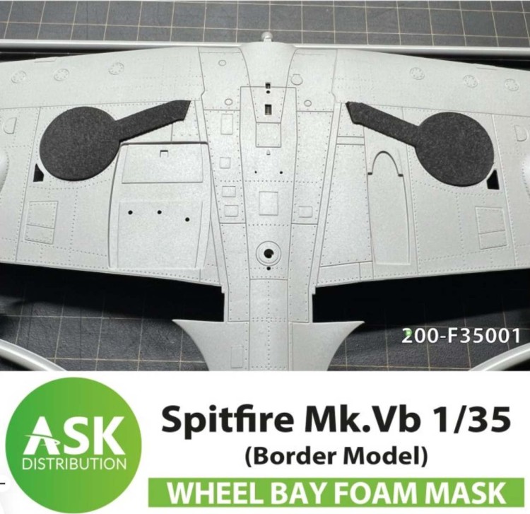 Art Scale 200-F35001 Supermarine Spitfire Mk.Vb Wheel bays - FOAM flexible express fit mask 1/35